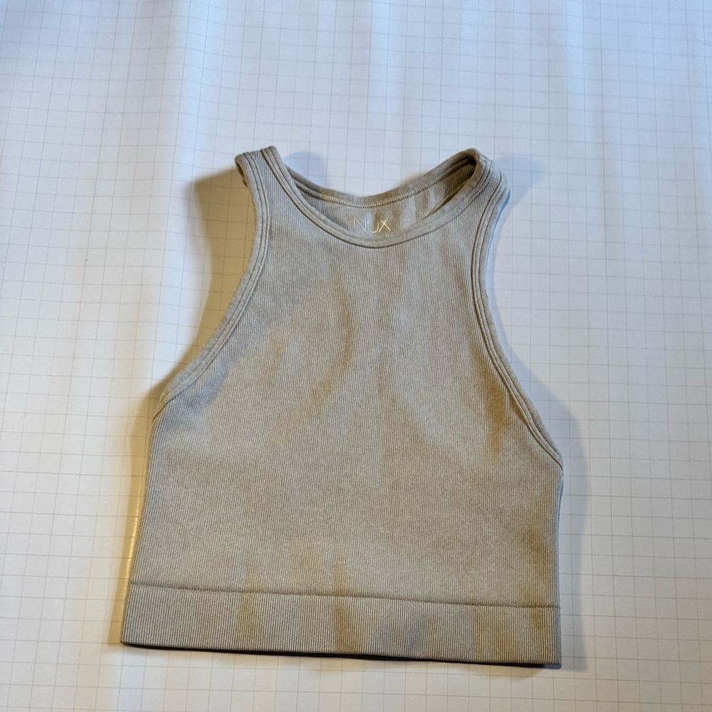 NUX Beige Racerback Tank Top NWOT